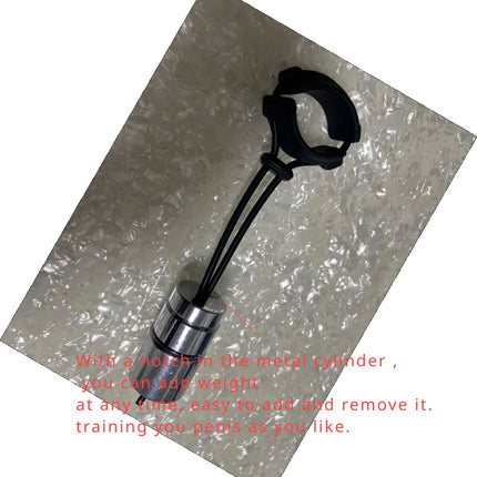 Steel Cylinder Cock Weight  Adjustable Silicone CockRing for Effective Stretched Penis Weight Training Pendant Stretcher For Men