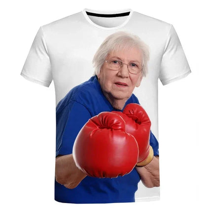 2025 Hot Sales New Creative Funny 3d Printing Cute T-shirt Grandma Funny Ice Lolly Casual Shirt Loose Oversize Top