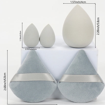 5Pcs Professional Makeup Sponge Set - Soft, Gentle, Multi-Purpose Tools for Perfect Foundation, Powder and Blush Application