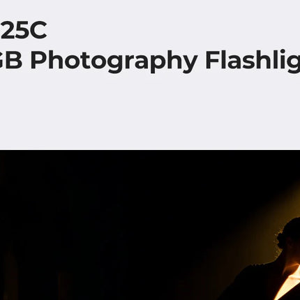 K&F CONCEPT SP25C 25W RGB Photography Flashlight with Mount Stand 20 Gobo 9000mAh Zoomable Video Spotlight 4000 Lux Studio Light