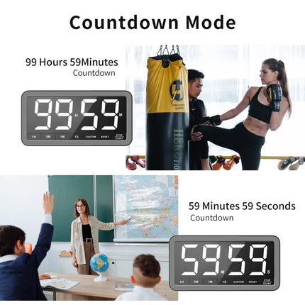 VOCOO Rechargeable Larger LED Digital Kitchen Timer Portable Magnetic Countdown Timer Cooking Timer For Classroom Kitchen