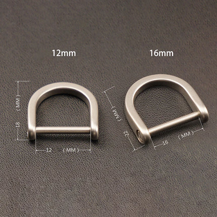 Titanium D Ring Key Shackle U Shape Key Ring Horseshoe Clasp For Car Fob DIY Leather Key Organizer Keychain