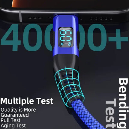 1M 2M 3M Type-C To Type-C 60W Fast charging data Cable Nylon durable High grade 480Mbps Compatible for iPhone 16 15 iPad Samsung