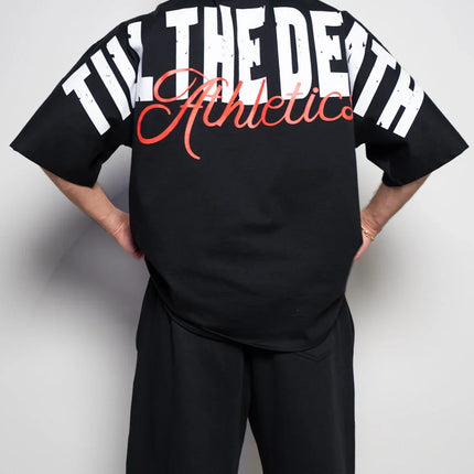 TILL THE DEATH Shirt TTD Athletics Oversized Tee in Black US SIZE Shirt Powerwing Shirt