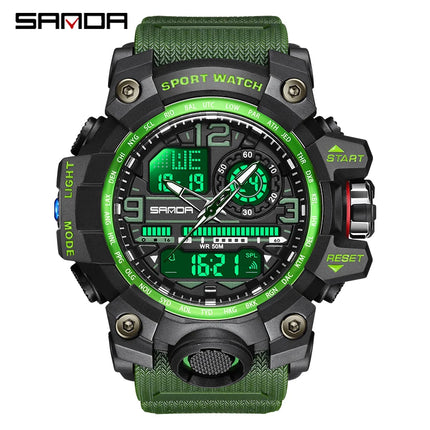 SANDA G style New Men's Watch 50M Waterproof Sports Military Quartz Watch For Male Electron Digital Wristwatch Reloj De Hombre