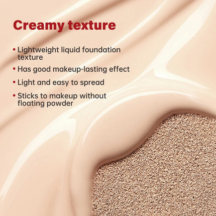 Lakerain Suncreen Cushion Foundation Waterproof Long-lasting Full Coverage Concealer Semi-matte Finish Natural Makeup Cosmetic
