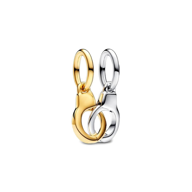 Exquisite 925 Sterling Silver Golden Heart&Robot&Badge Three in One&Avocado Pendant Fit Brand Bracelet Neutral Style Jewelry