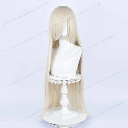 Anime 100Cm Long Staight Cosplay Synthetic Wig Black White Red Pink Brown Gold Blue Women Heat Resistant Hair High Quality Wigs