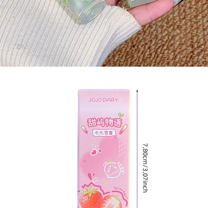 Jojo Diary Fruit Scented Lip Oil: Provides Hydration and Moisturizing, Preventing Chapped Lips and Improving Wrinkles, and Is a Korean-Style Water Gloss Lip Gloss Suitable for Winter Lip Care.