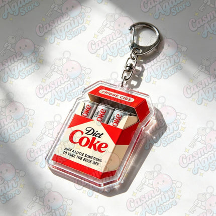 Funny Diet Coke Fridge Cigs Keychain Accessories Bag Game Keyrings Jewelry Manga Fans Gifts