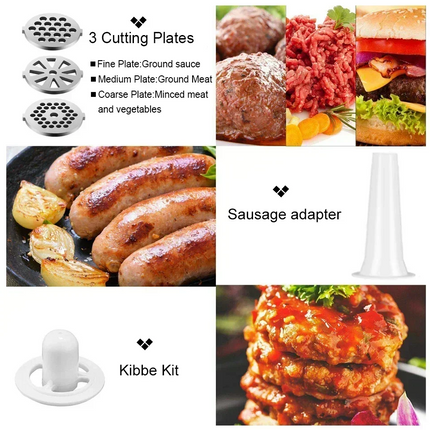 2800W Electric Meat Grinder Heavy Duty Grinder Kitchen Electric Meat Chopper Stuffer Maker Food Processor Electric Meat Slicer