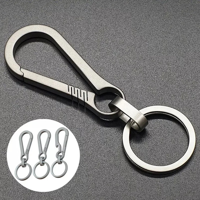 1PC Titanium Alloy Keychain Buckle Key Ring Car Accessor Waist Hanging Chain Ring Buckles Opener  Outdoor Tool