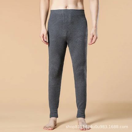 100% Wool Pants Men Warm Pants Winter Cashmere Middle-aged Young People Slim Fit Knitted Bottom Warm for Women Legging