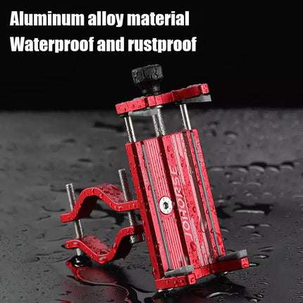 Universal Mobile Phone Holder Adjustable Aluminum Alloy Cell Phone Holder Clip Stand Bracket Mount Base For Scooter Bicycle Bike