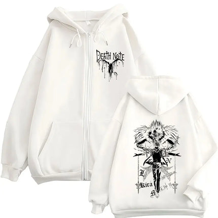 Anime Death Note Ryuk Yagami Light Zipper Hoodies Men Women Clothing Fashion Casual Loose Zip Up Hooded Sweatshirts Jacket Coats