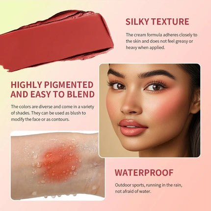  8-Color Eyebrow Cream Blush Curve Case Cream Cosmetics Palette Matte Shimmer Finishes Shadow Tones Long-Lasting Cosmetics