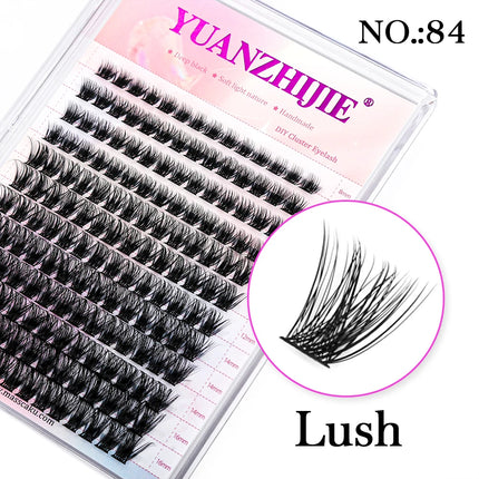 Mix Color 144 Russian Volume YUANZHIJIE False Eyelashes Natural Soft DIY Cluster Segment Lashes Cute Deer Rainbow Eyelashes