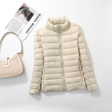 Women Spring Jacket Fashion Short Ultra Lightweight Packable Puffer Coats 15 Colors Female Down Warm Korean Slim Fit Parkas 5XL