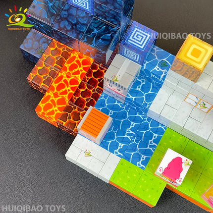 HUIQIBAO Random 50-300PCS Magnetic STEM Educational Building Blocks Kids Boys Girls DIY Puzzle Sensory Magnet Cube Gift