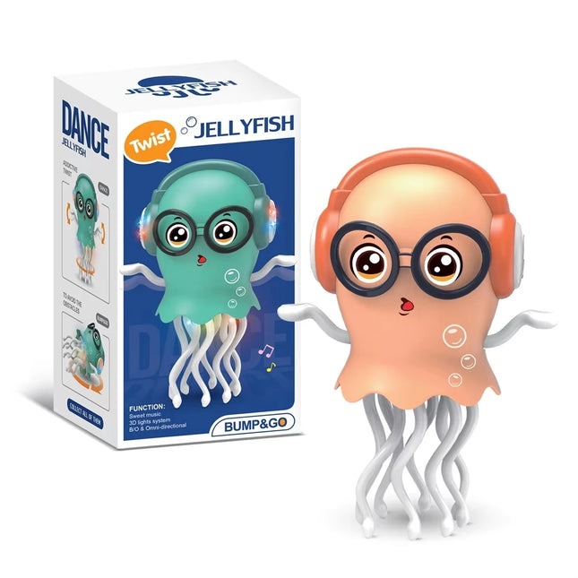 Electric Dancing Jellyfish Toy LED Light Music Interactive Moving Educational Toddler Electronic Pet Toys Cartoon Birthday Gift
