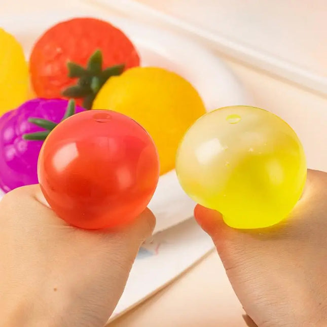 1pc Simulation Fruit Squeeze Toys Soft Squish Stretch Ball Sensory Stress Relief Squeezing Ball Stress Relief Toys for Kids Adults
