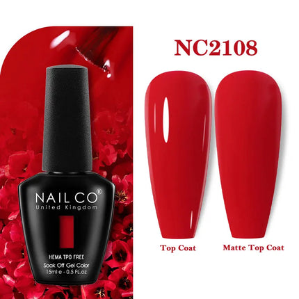 NAILCO 131Colors TPO FREE HEMA Vernis Semi Permanent UV Varnish Gel Nail Polish Nails Art Gel Manicure TOP BASE Varnish Hybrid