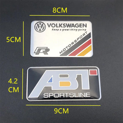 Volkswagen Series Aluminum Badge Car Body Stickers Decals For VW GTI Polo Golf Passat Tiguan Arteon Touareg Taigo Caddy Jetta CC