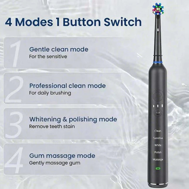 Compatible with Oral B Sonic Electric Toothbrush Smart Ultrasonic Dental Teeth Whitening Rechargeable Adult Tooth Brush 3 Head