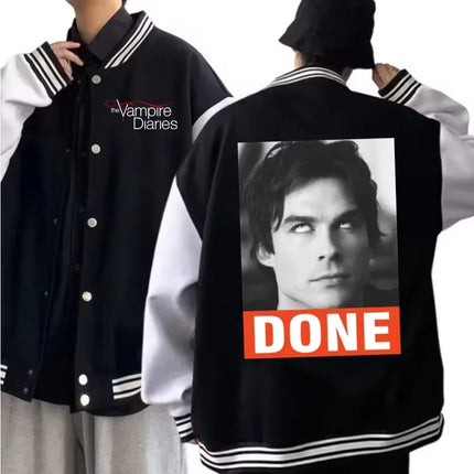 Hot Movie Baseball Uniform Women Men Fashion Long Sleeve Jacket Fan Gift Baseball Coat Letter Print Oversized Loose Outer tops