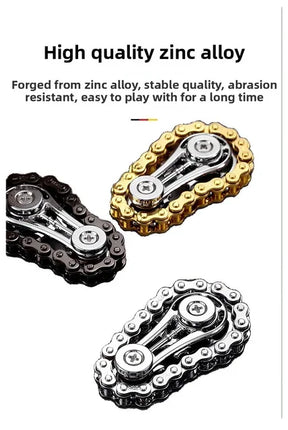 Sprocket Flywheel Flywheel Flying Top Flying Disk Anti-Anxiety Ornaments Metal Bicycle Chain EDC Rotating Flying Disk Adult Toy