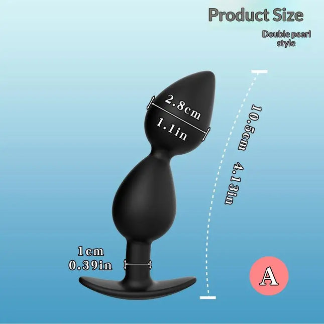 Adult 18 Sex Toy for Unisex Wearable Anal Plugs with Steel Balls Inside Anal Bead Butt Plug Fake Dildo Analplug Buttplug Butplug