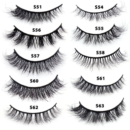 LEHUAMAO  3D Mink Lashes Wholesale Mink False Eyelashes Bulk 10/30/50 Pairs Soft Fluffy Natural Mink Lashes Makeup Mink Eyelashe