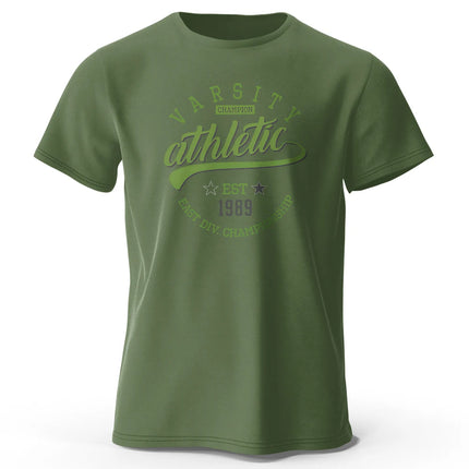 Men's Graphic Varsity T-Shirt 100% Cotton Short Sleeve Tops for Men and Women Vintage Tees
