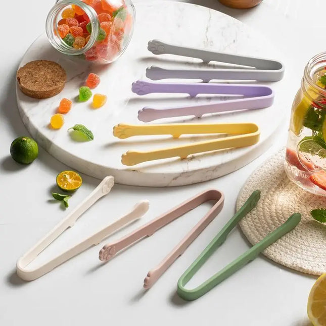 Cat Paw Silicone Food Tongs Non Slip Handle BBQ Bread Ice Clip Cute Kitchen Cooking Accessory