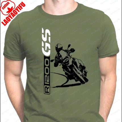 For 1200 GS Fans T-SHIRT Motorrad Motorcycles Shirt R1200GS Graphic T Shirts Motorcycle Enthusiast cotton Short-sleeve tee tops