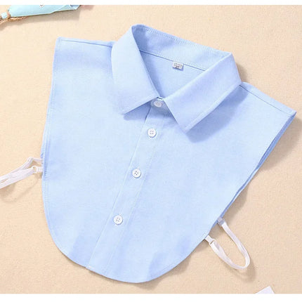 Versatile Pointed Collar Fake Necktie Oxford Cloth Decorative Neck Accessory For Men Women Korean Style Fashion