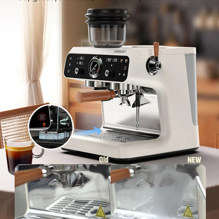 HiBREW Dual Therｍoblocks Barista Pro Espresso Machine Built-in Grinder One-touch Americano for Cafe Hotel Restaurant H7B