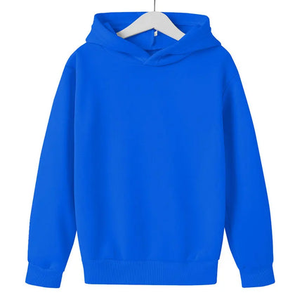 Children Clothing Solid Color Hoodie Boys Girls Tops  Toddler 3-12 Year Sweatshirr Black White Ash Red Blue Spring Autumn Coat
