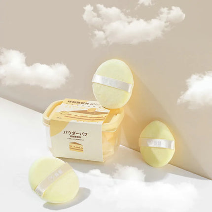 Yaozhi 3pcs Cosmetic Makeup Puff I'm Pineapple Pie Air Cushion Soft Blender Sponge Dry Wet Foundation Smooth Powder Makeup Tool