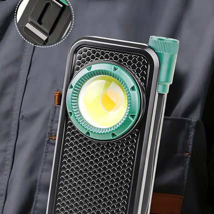 COB Work Light Flexible Hose Flashlight USB Charging Magnetic Car Repair Light with Back Clip Ideal for Working Camping Fishing