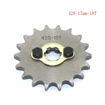 Front Engine 428# 10T 11T 12T 13T 14T 15T 16T 17T 18T 19T Teeth 17mm 20mm Chain Sprocket With Retainer Plate Locker