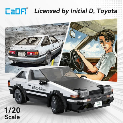 Cada New product 2025 City Technical RC Drift Racing Car Building Blocks AE86 Sports Car Bricks Adult Toys Festival Gifts