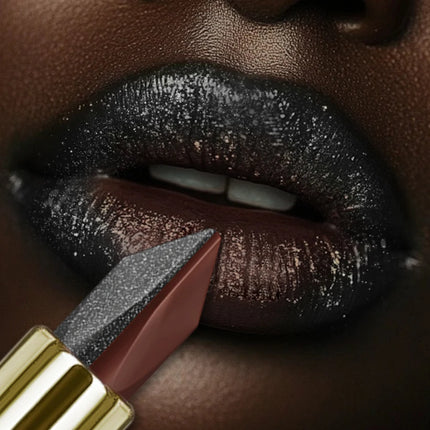 1pc Two Tone Chocolate Color Lipstick Waterproof Glitter&Matte Lip Tint Red Sexy Lips Makeup High Pigmented Lip Liner Cosmetics