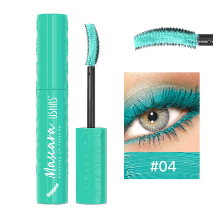 Colorful Silk Mascara Blue Red Black Cream Lengthening Waterproof Long Lasting Colored Thickening Curling Mascara Makeup