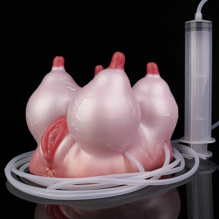 YOCY Liquid Silicone 2/4 Breasts Masturbator For Men Four Hole Squirting Pocket Pussy Stroker Adult Sex Toys for Man Fetish 18+