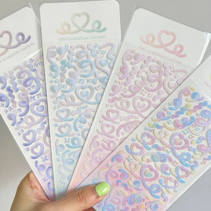 1PCS New Cute Kawaii Deco Stickers Korean Stickers Photocard Decor Kpop Decorative Toploader Scrapbooking Stickers Y 2k Samll