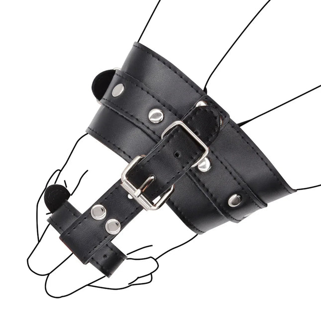 Sex Toys Adult Games Handcuffs with Thumb Buckle Foot Cuffs with Toe Buckle Anklet Bdsm Bondage Gear SM Products for Woman Man