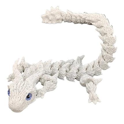 Simulated Eye 3D Printed Dragon All-in-one Molding Laser 3D Printed Diceratops Dragon Poseable Joints Flexible
