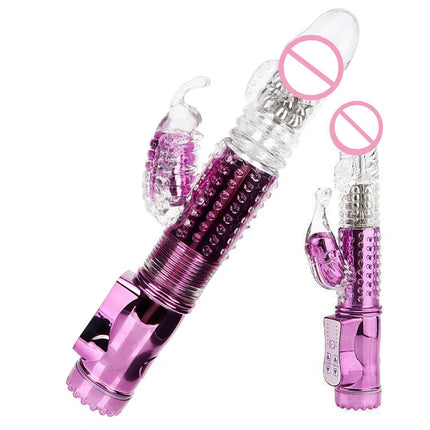 Automatic Stretch Rotate Vibrators For Women Clitoris Stimulator Vaginal Anal Plug Fake Dildos Female Masturbator Sex Toys Adult