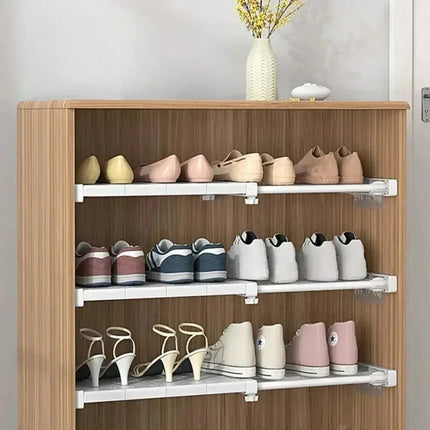 Home Wardrobe Storage Kitchen Bathroom Shelf Dormitory Dividers Expandable Divider Punch-Free Retractable Storage Layers Board